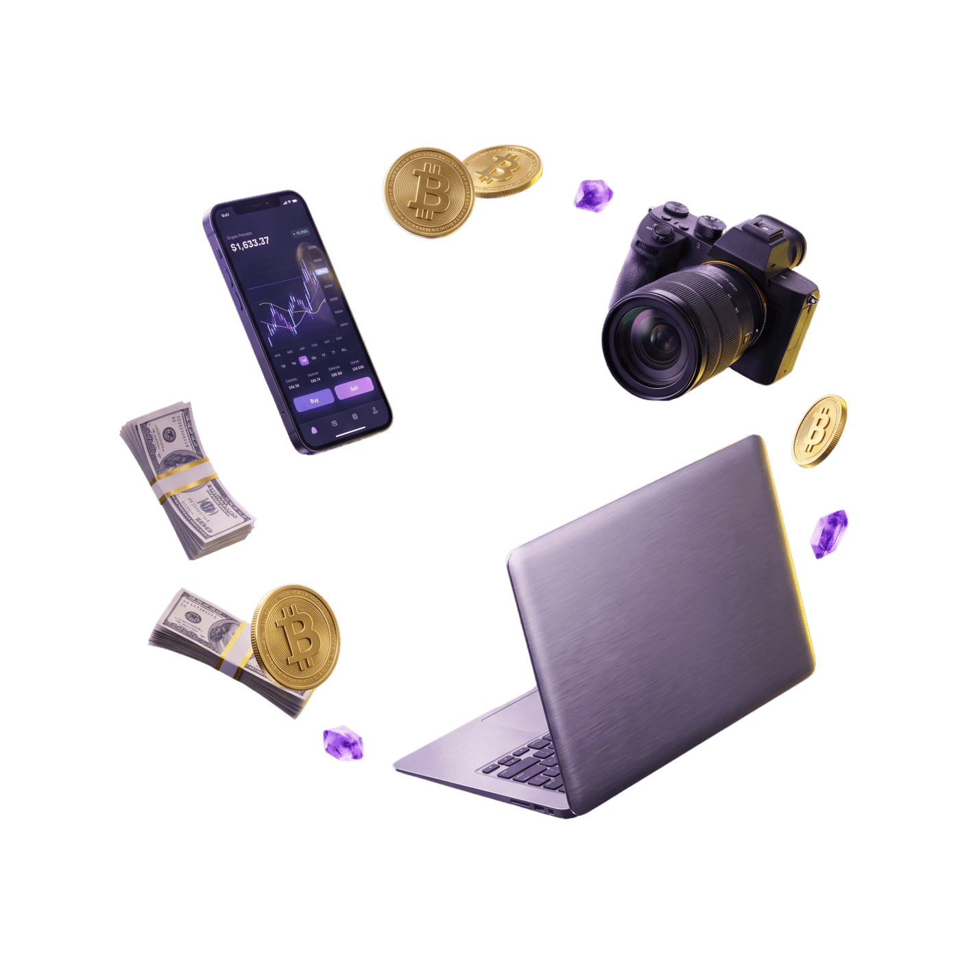 Premios de los sorteos mensuales: efectivo, teléfonos, laptops y cámaras